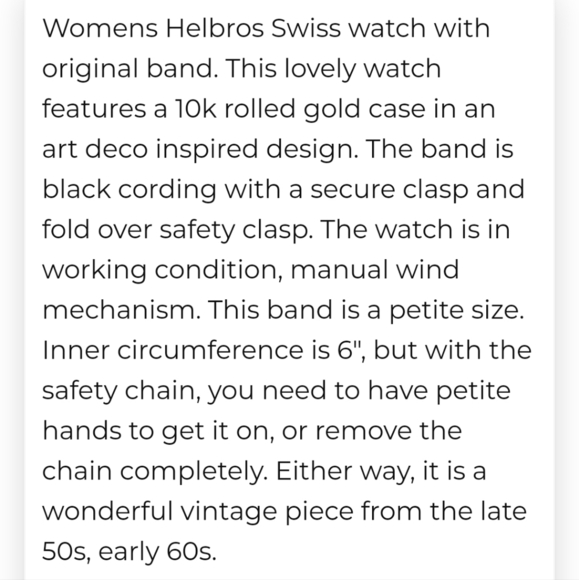 Helbros Vintage Womens Bracelet Swiss Watch with Original Band - Picture 8 of 8